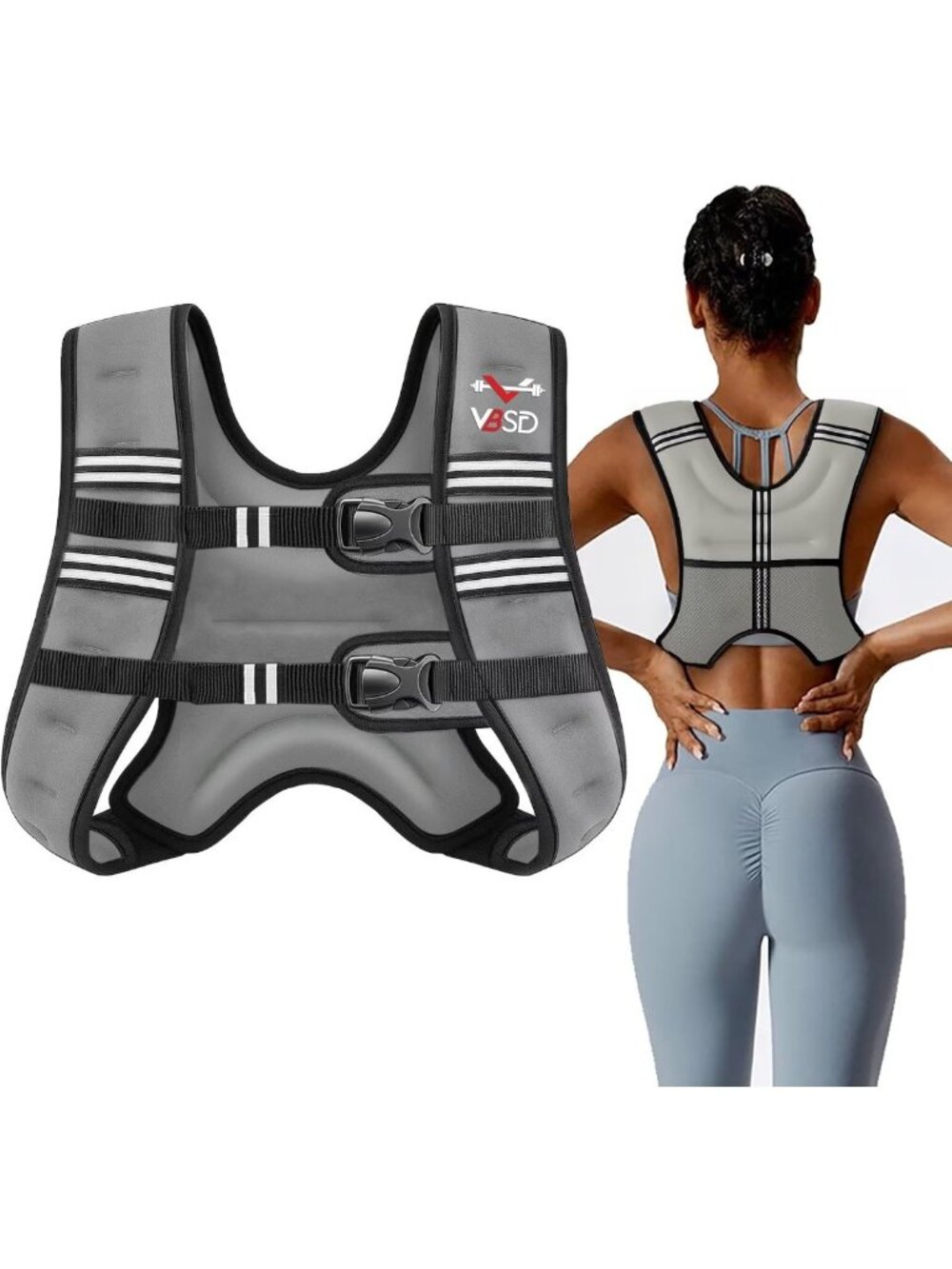 Adjustable Weighted Vest for Women & Men - 6lb to 30lb for Strength Training